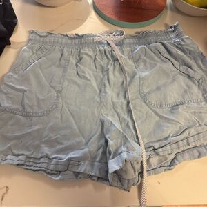 Light Blue Casual Shorts